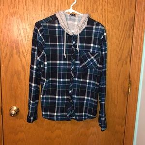 Flannel with hoodie